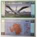 ANTARCTICA 2001 . FIVE 5 - ONE HUNDRED 100 DOLLARS BANKNOTES . SPECIMEN